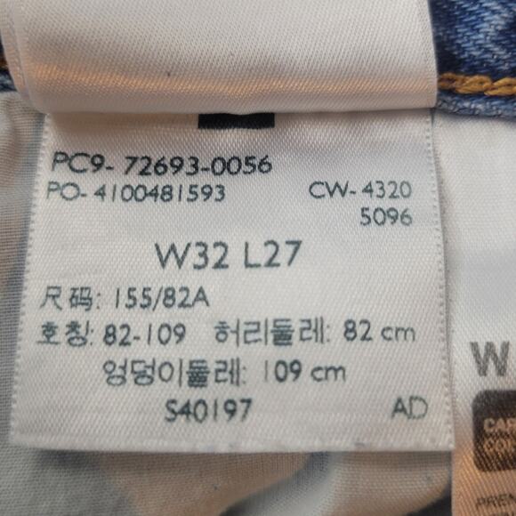 Levi's Ribcage Straight Ankle Jeans Light Wash Size 32/27 - Picture 6 of 10